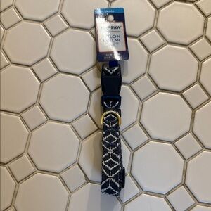 Top Paw Navy and White Dog Collar